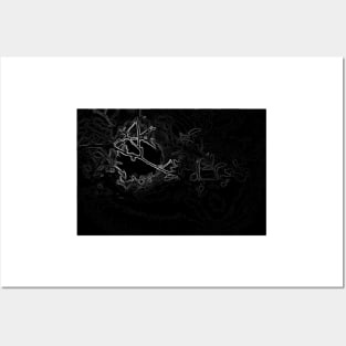 Abstract black noir Posters and Art